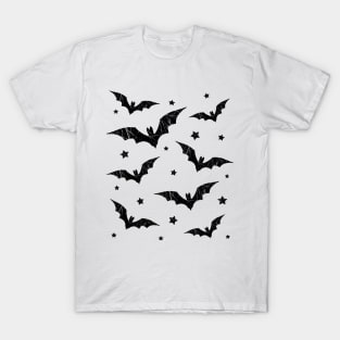 Flying Bats And Stars T-Shirt